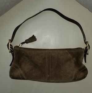 Coach suede mini bag GUC brown